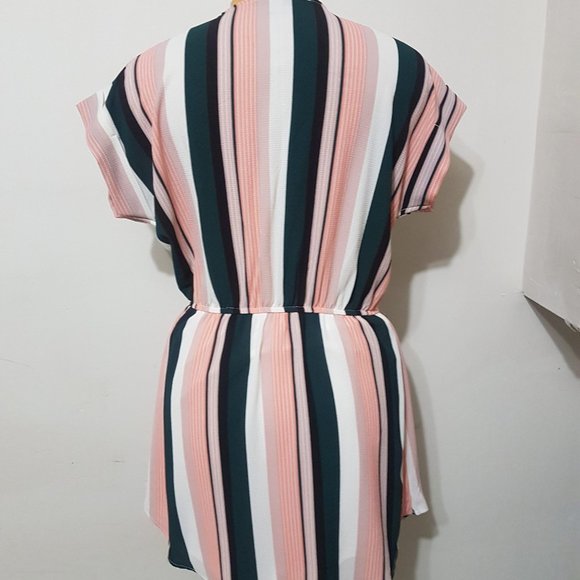 Green, Pink and White Dress - Picture 2 of 3